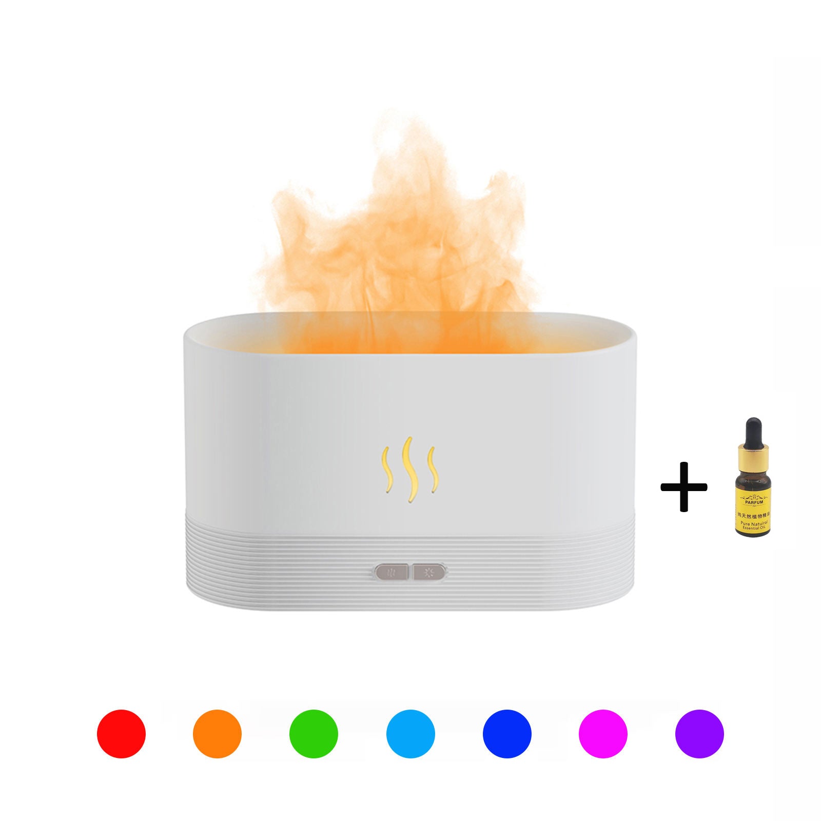 Led RGB Colorful Essential Oil Fire Flame Aroma Diffuser