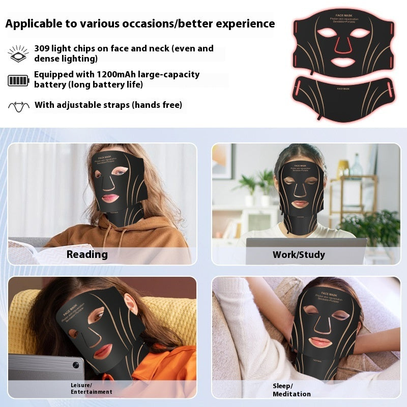 Facial Mask IPL Device Household Silicone Red Light LED