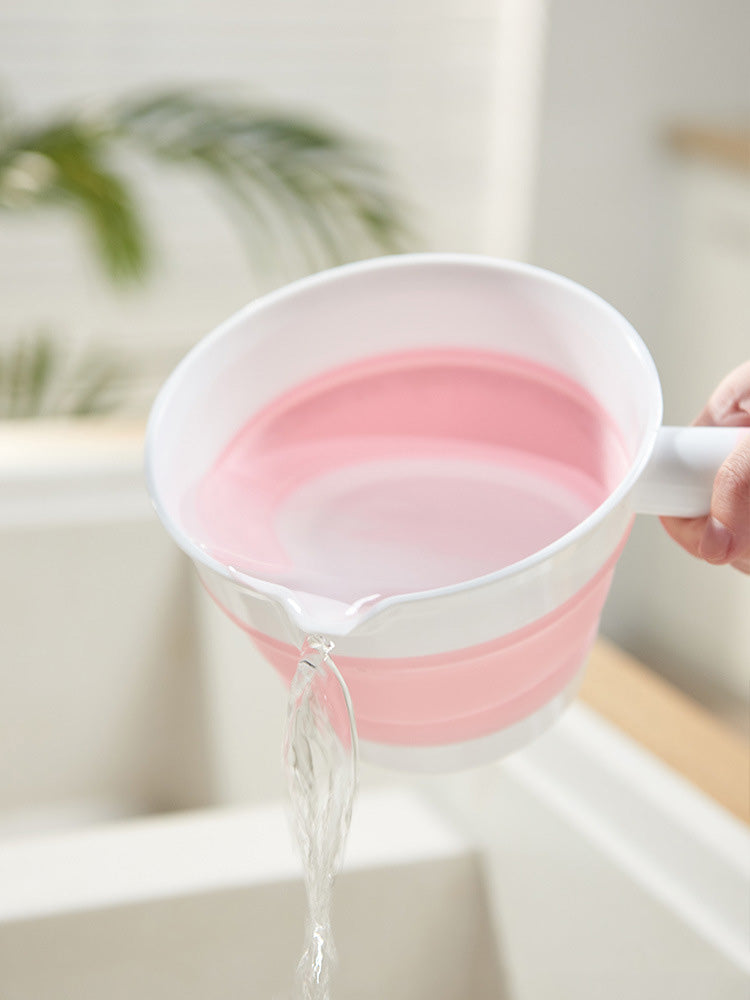 Folding Portable Collapsible Bucket Outdoor Telescopic Barrel Kitchen Camp Bucket Hanging Foldable Water Scoop Water Scoop