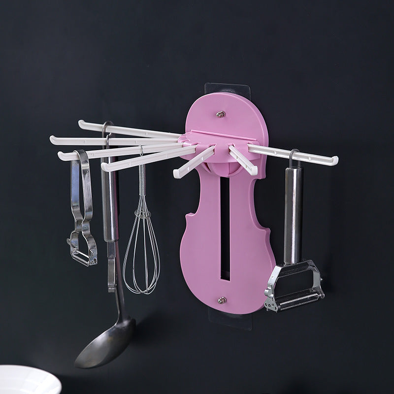7-in-1 Multifunctional Retractable Wall-mounted Pull-out Rack without Punching Kitchenware Storage Rack Kitchen Accessories