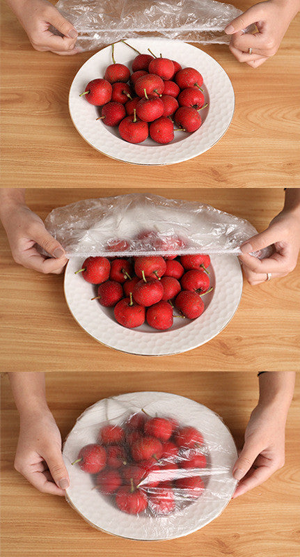 Disposable Cling Film Cover, Food Grade Cling Film Cover, Self-Sealing, Multifunctional Dish Cover, Bowl Cover, Dust Cover Cover