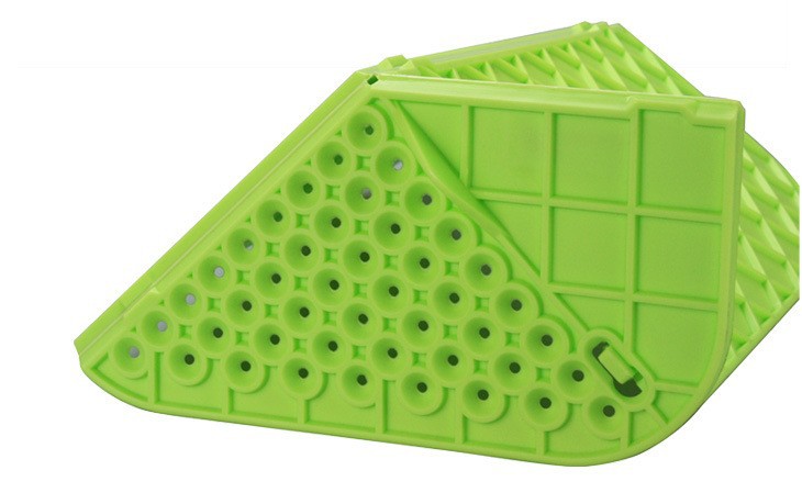 Plastic 2 in 1 Cutting Board and Drainer, Foldable Chopping Mat, with Hanging hole and Safety Lock, Bright Green