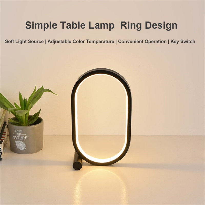 Usb Plug-In Lamp Oval Acrylic Lamp Table Led