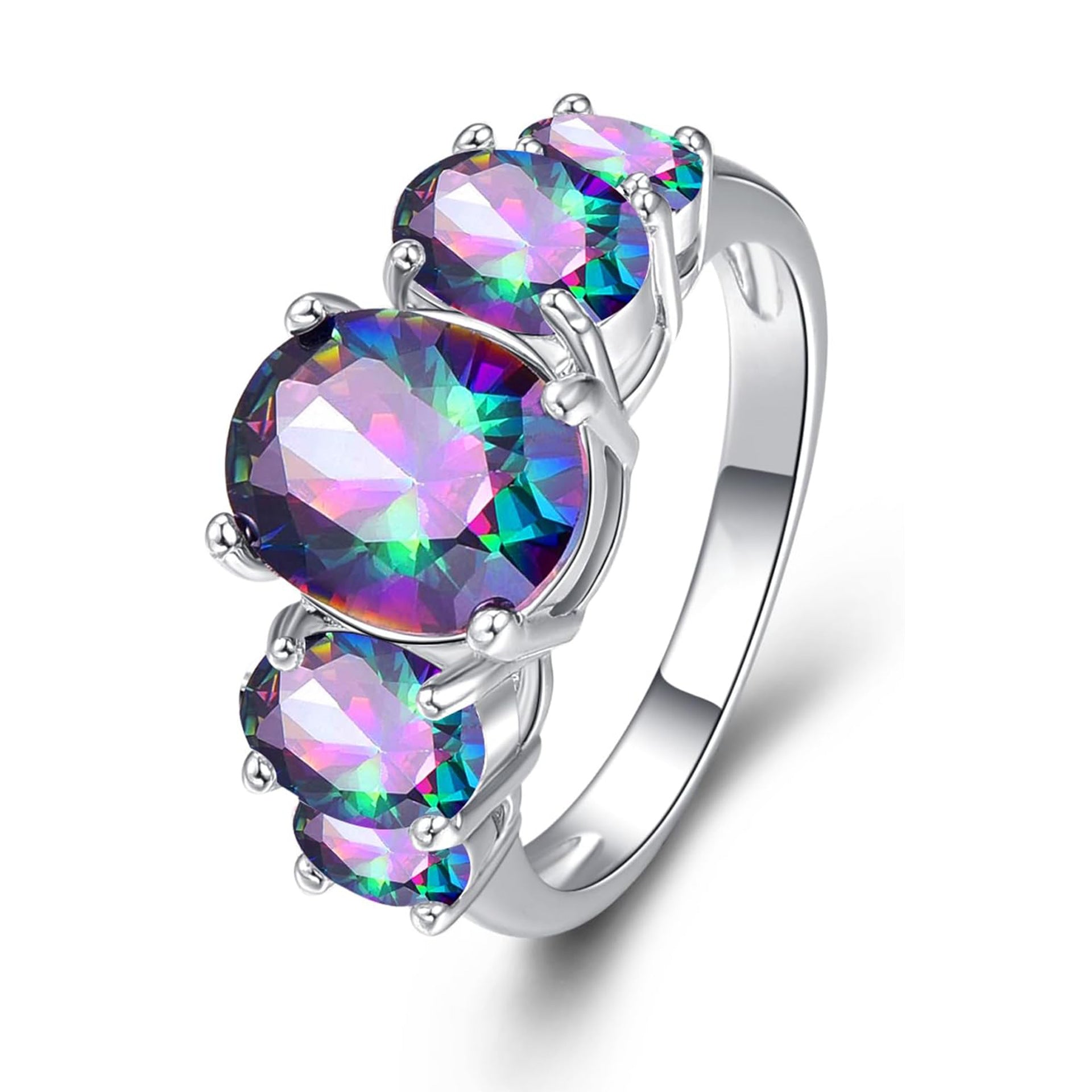 Light-luxury Oval Colored Pattoite Ring