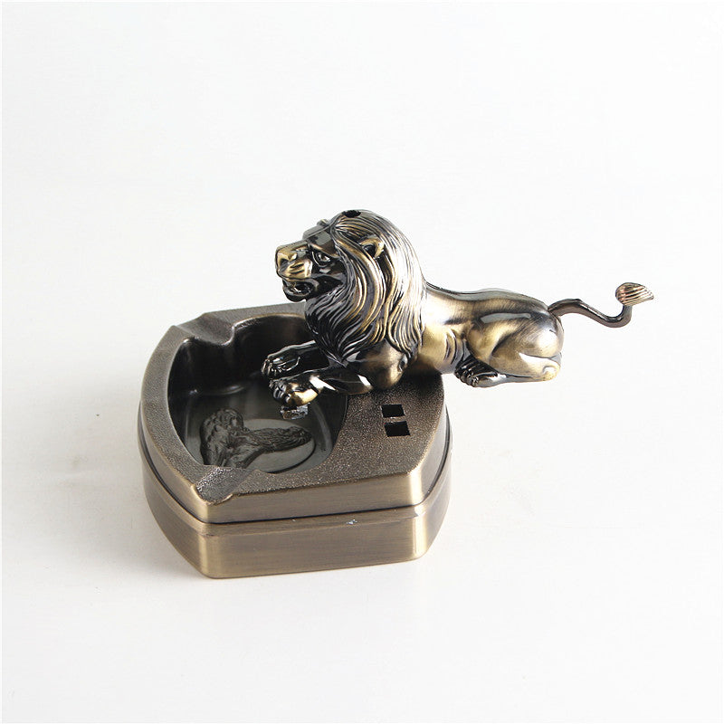 Lion Lighter  Ashtray Creative Inflatable Metal