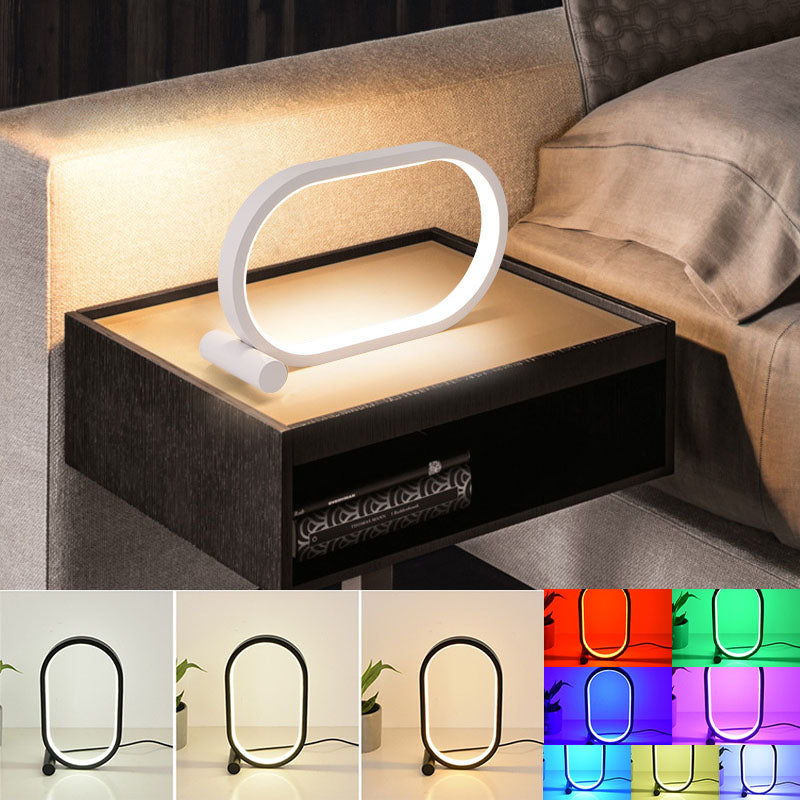 Usb Plug-In Lamp Oval Acrylic Lamp Table Led