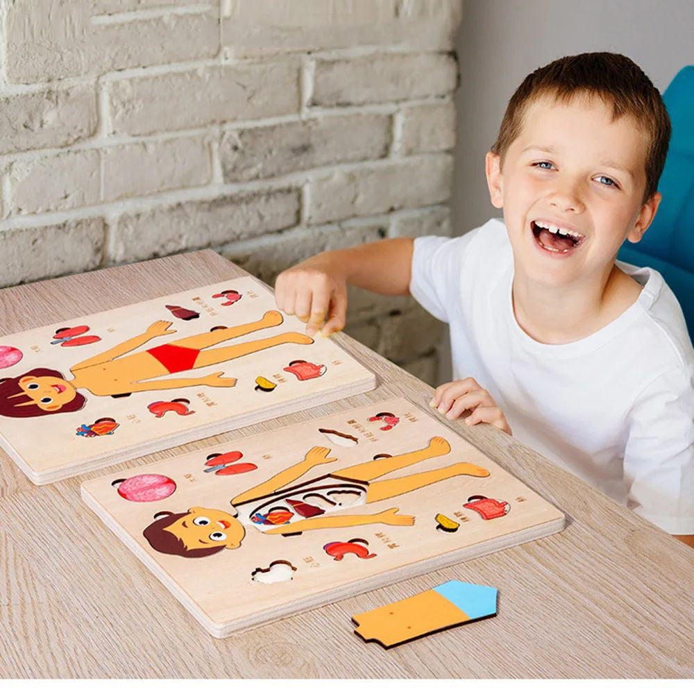 Kids Wooden Learning Activities Busy Board