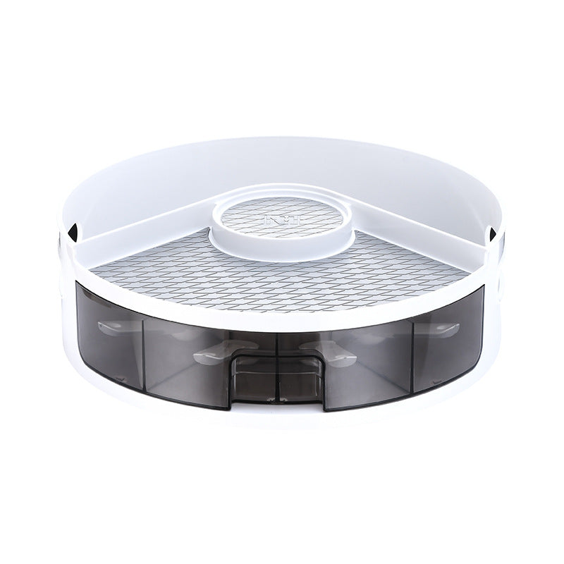 Multifunctional Double-layer Round Turntable For Kitchen Storage Rack