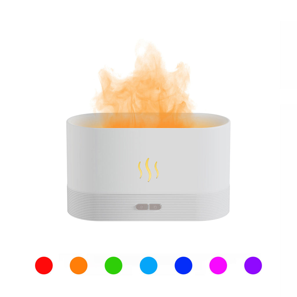 Led RGB Colorful Essential Oil Fire Flame Aroma Diffuser