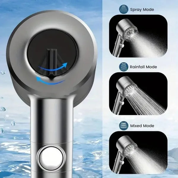 Advanced Filtration Shower System - Turbo Pressure Flow, 5-Layer Filter & Switch Control For Home & Pet Use