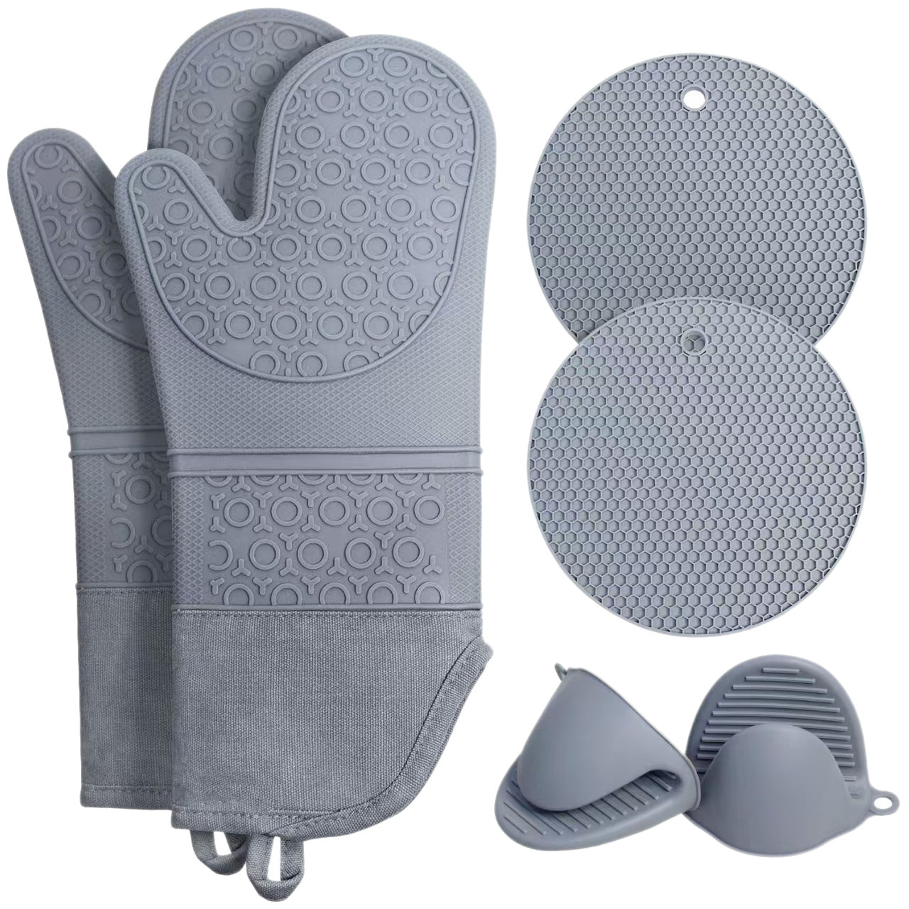 High-Temperature Resistant Thickened Silicone Insulated Oven Mitts