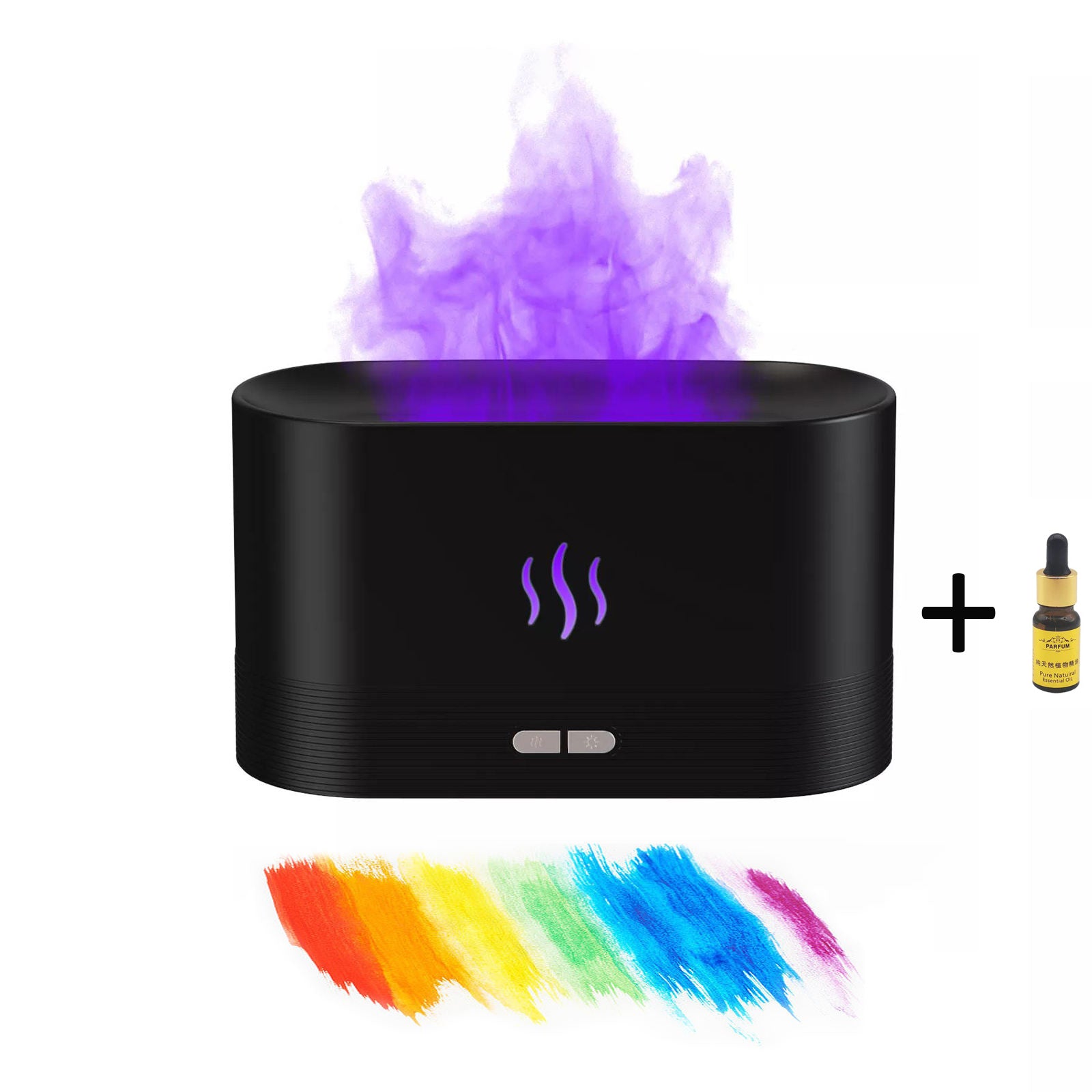 Led RGB Colorful Essential Oil Fire Flame Aroma Diffuser