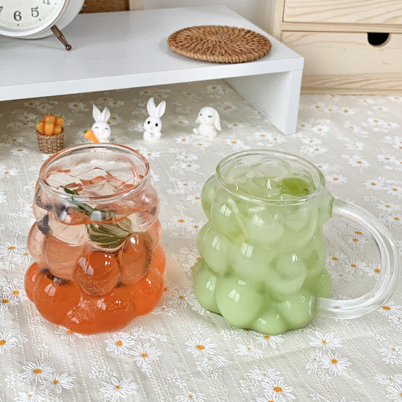 Home Juice Drinks With Handle Glass