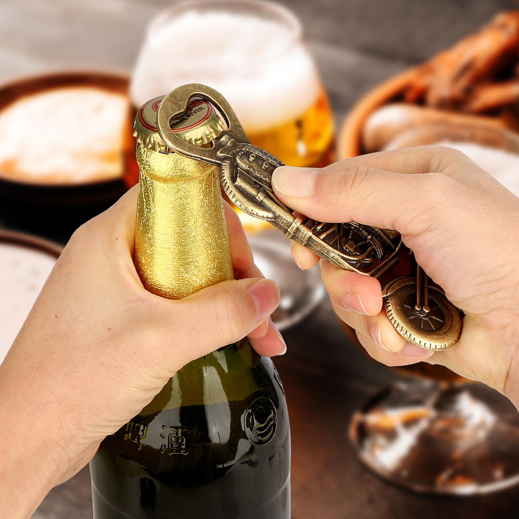 Old Style Motorcycle Beer Bottle Opener Black Gift Box With Greeting Card, Exclusive Gift For Motorcycle Enthusiasts, Bar Tool For Beer Enthusiasts, Ideal Choice For Home And Bar Use