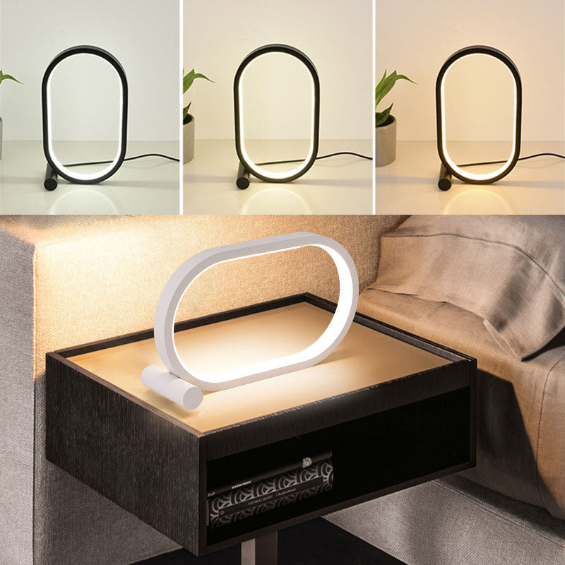 Usb Plug-In Lamp Oval Acrylic Lamp Table Led