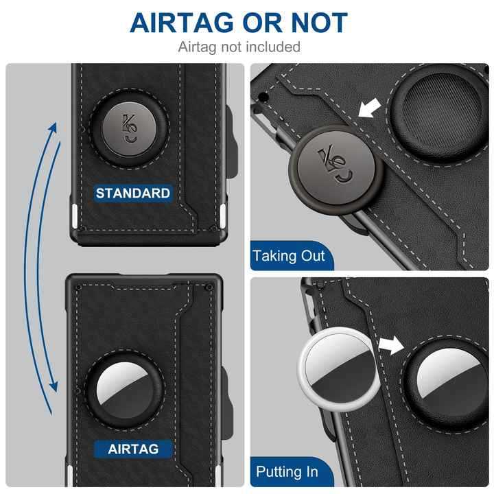 Amazon Bestseller Dual-Fold Carbon Fiber Flip Wallet