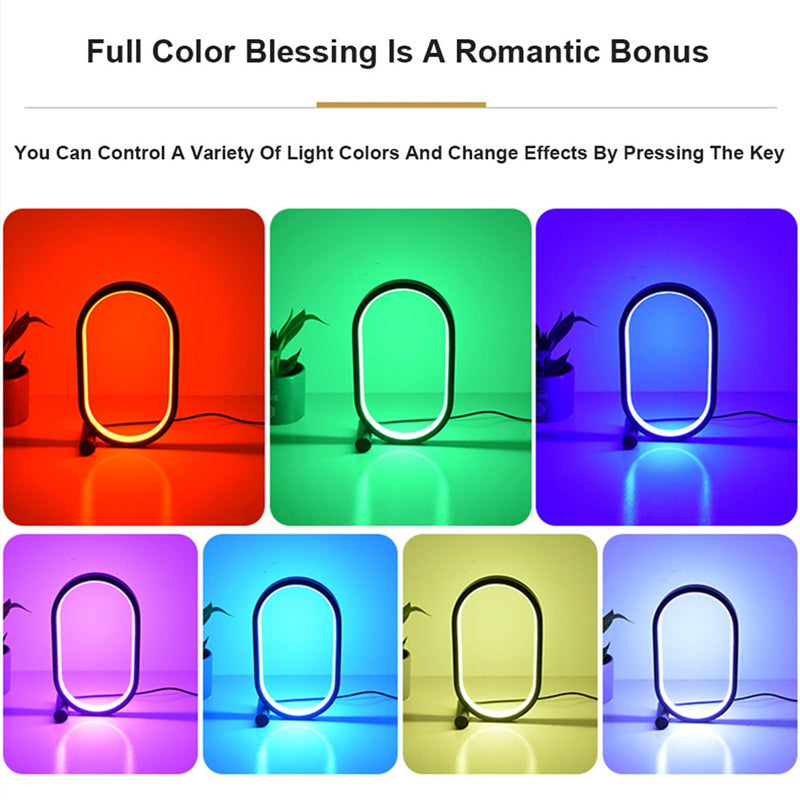 Usb Plug-In Lamp Oval Acrylic Lamp Table Led