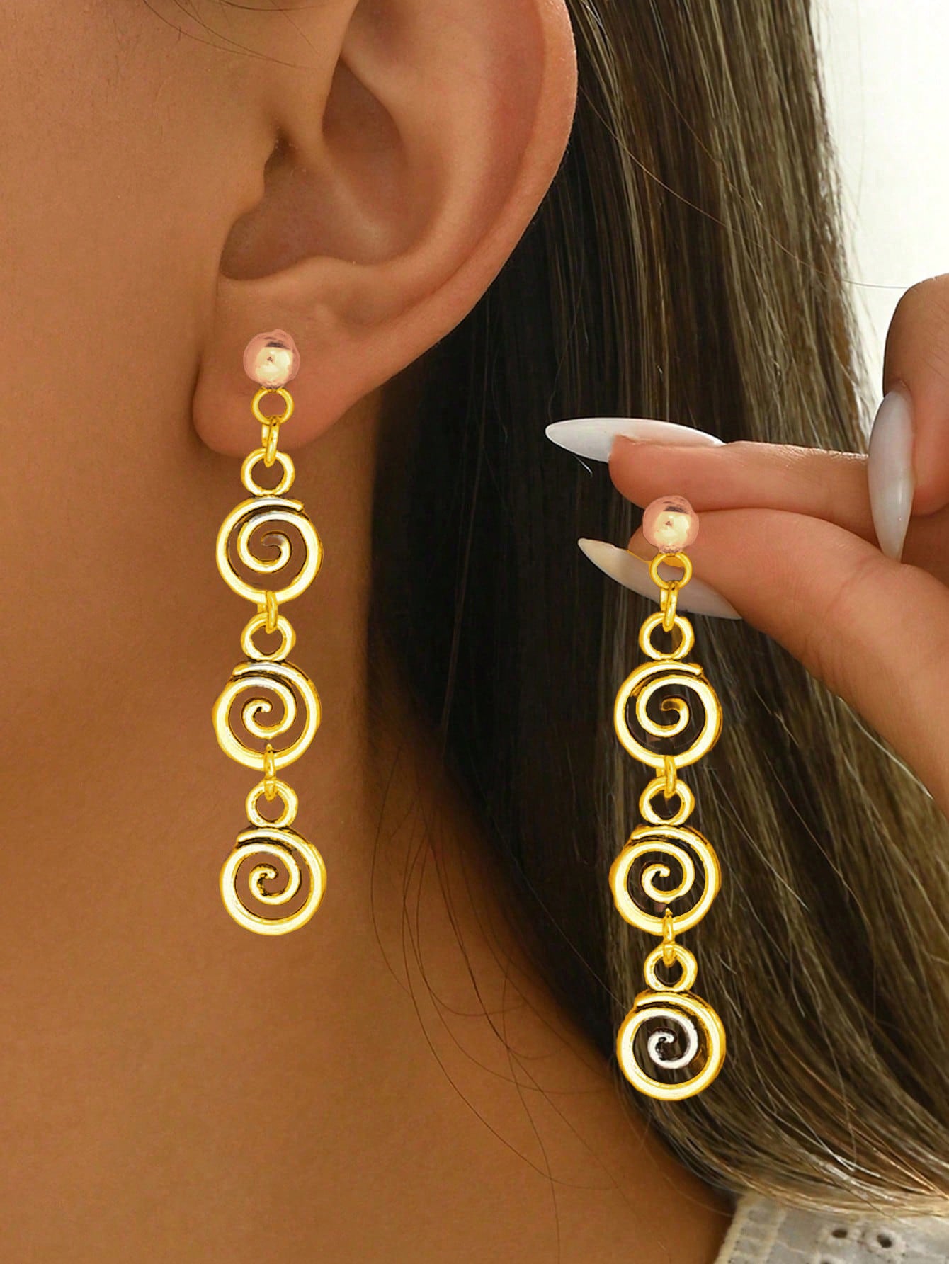Retro Spiral Creative Mosquito Coil Earrings